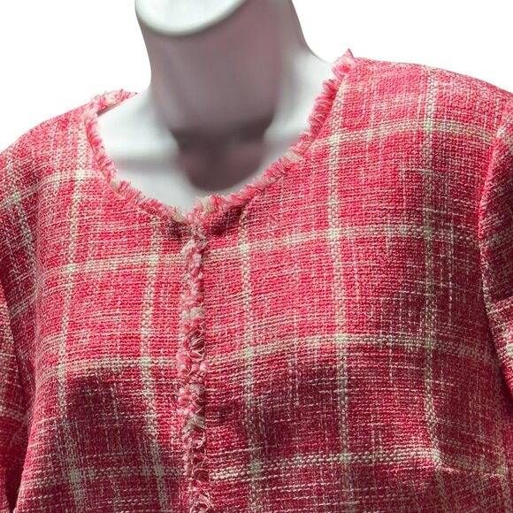 TALBOTS Women’s Jacket Pink Cotton Blend Size 14 - Picture 5 of 10